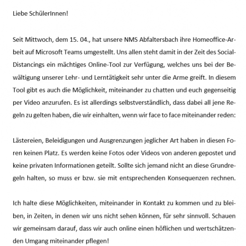 Verhaltensregeln